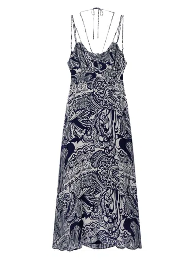 Reiss Women's Quinn Printed Maxi Dress In Navy