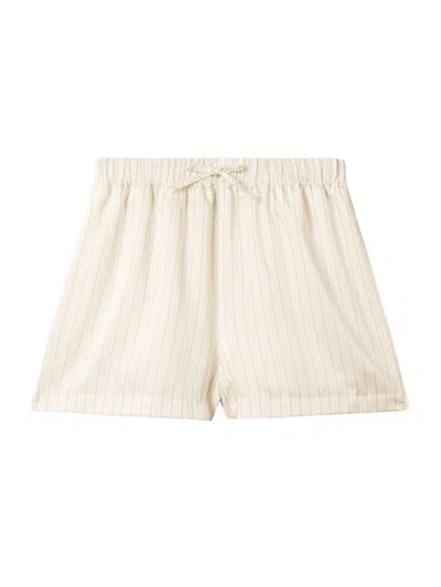 Reiss Women's  X Mclaren F1 Team Monte Carlo Striped Drawstring Shorts In White Multi