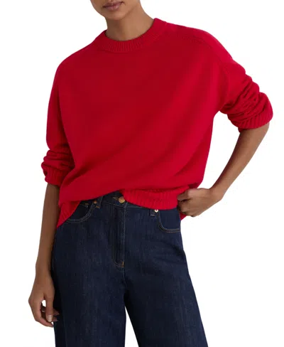 Reiss Women's Riley Crewneck Sweater In Red