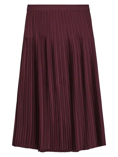 Reiss Women's Savannah Silk Satin A-line Midi-skirt In Burgundy