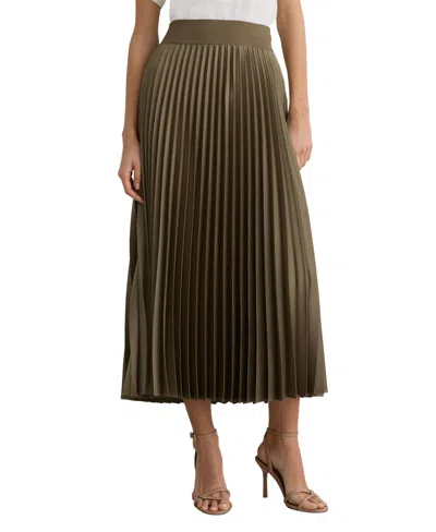Reiss Women's Seren Pleated Skirt In Green