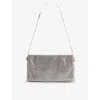 REISS REISS WOMEN'S SILVER SOHO CHAINMAIL-EMBELLISHED WOVEN SHOULDER BAG