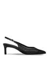 Reiss Sirena Pointed Toe Kitten Heel Slingback Pump In Black