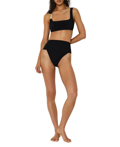 Reiss Women's Square Neck Bikini Top In Black