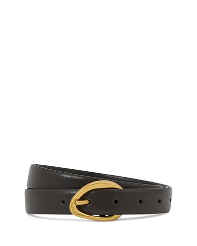Reiss Women's Subtle Grain Leather Belt In Black