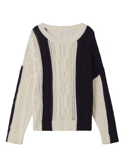 REISS WOMEN'S TERRY CABLE-KNIT SWEATER