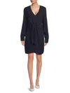 Reiss Women's Tie Waist Mini Dress In Navy