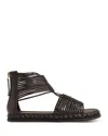 Reiss Chocolate Leather Gladiator Sandals In Brown