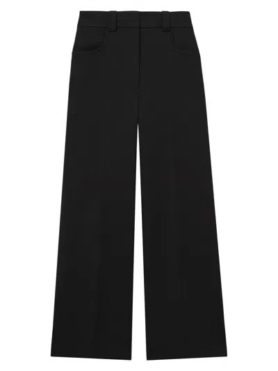 Reiss Women's Twill Culotte Trousers In Black