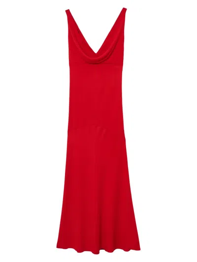 Reiss Women's Vanessa Cowlneck Jersey Gown In Red