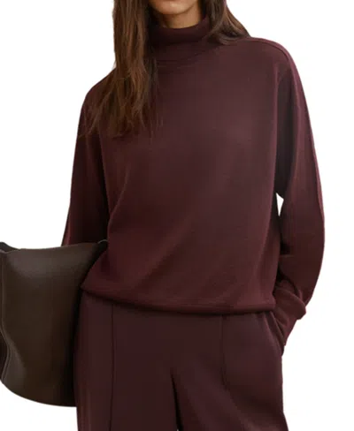 Reiss Women's Wendy Merino Wool Turtleneck Saddle-sleeve Sweater In Brown