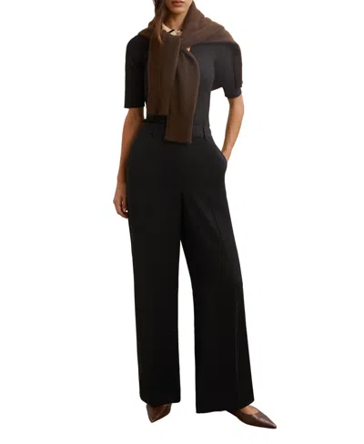 Reiss Women's Wide-leg Tailored Pants In Black