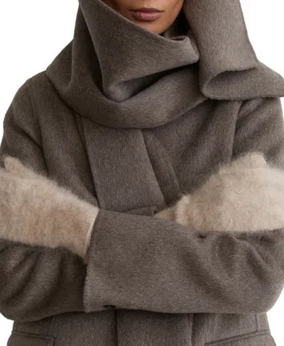 Reiss Women's Willow Cashmere Knit Rib-knit Cuffs Mittens In Neutral