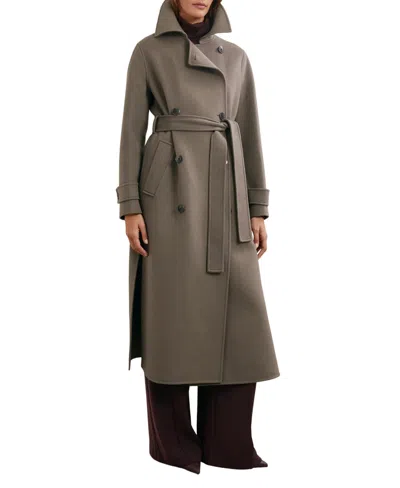 Reiss Women's Wool-blend Belted Blind Seam Coat