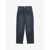 Reiss Womens  Marcie Straight-leg Stretch-denim Jeans In Gray