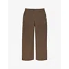 Reiss Womens Chocolate Brown Ashby Wide-leg Linen Trousers In Brown