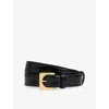 Reiss Womens Black Belinda Patent-leather Belt In Black