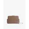 Reiss Womens Neutral Bethany Leather Clutch Bag In Neutral
