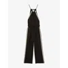 Reiss Auden Craft Detail Halterneck Jumpsuit In Black