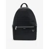Reiss Micro Grain Leather Backpack In Black