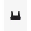 Reiss Womens Black Dee Lace-up Bikini Top In Black