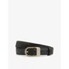 Reiss Womens Black Hazel Leather Belt