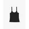 Reiss Womens Black Isabella Scoop-neck Stretch-cotton Vest Top Xs