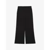 Reiss Womens  Margeaux Wide-leg Stretch-woven Trousers In Black