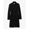 Reiss Womens Black Maude Double-breasted Wool-blend Coat In Black