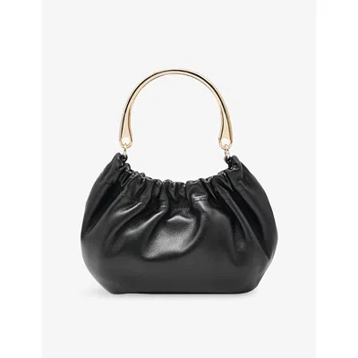 Reiss Womens Black Millie Leather Clutch