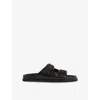 Reiss Womens Philip Leather Sandals Black Eur 45 / 11 Uk