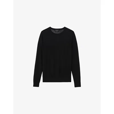 Reiss Womens Black  X Atelier Leyla Round-neck Cashmere-blend Jumper