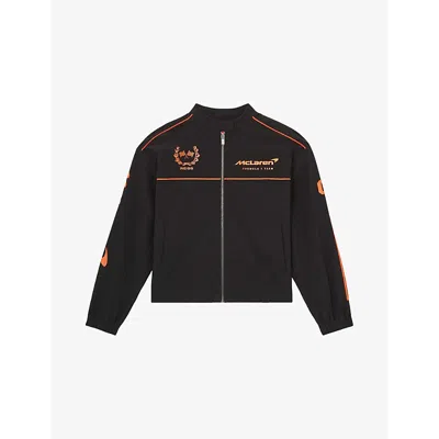Reiss Womens  X Mclaren Branded Stretch-woven Jacket In Black