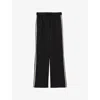 Reiss Womens Sasha Wide-leg High-rise Stretch Faux-leather Trousers Black