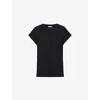 Reiss Tereza Cotton-jersey Crew Neck T-shirt In Black