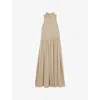 Reiss Womens Blake Sleeveless Jersey Midi Dress Neutral Xs In Neutral