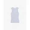 Reiss Womens Blue Alethia Twist-strap Knitted Vest Xs