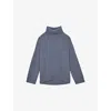 Reiss Womens Blue Marl Brooklyn Roll-neck Wool And Cashmere-blend Jumper