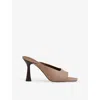 Reiss Women's Justine Square Mule Heel Shoes In Blush