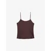 Reiss Womens Corey Silk Cami Top Burgundy In Brown