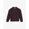 Reiss Womens Burgundy Mel Button-up Cashmere Cardigan In Burgundy