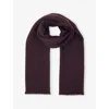Reiss Womens Burgundy Penny Pleated Wool Scarf In Brown