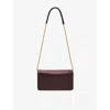 Reiss Womens  Talia Leather Cross-body Bag In Burgundy