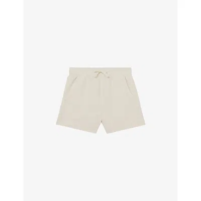 Reiss Womens Buttermilk Cream Jodie Elasticated-waist Stretch-jersey Shorts