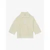 Reiss Womens Buttermilk Reika Collared Crochet Cotton Jumper In Buttermilk