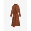 Reiss Petite Casey Jersey Midi Dress In Camel