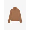 Reiss Camel Wool Roll-neck Jumper In Brown