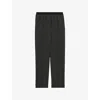 Reiss Womens Lucia Elasticated-waist Stretch-woven Trousers Charcoal Grey In Charcoal Grey