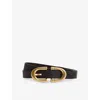 Reiss Womens Chocolate Bailey Leather Belt In Brown