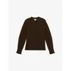 Reiss Womens Mimi Crewneck Cashmere Jumper Chocolate Brown In Brown